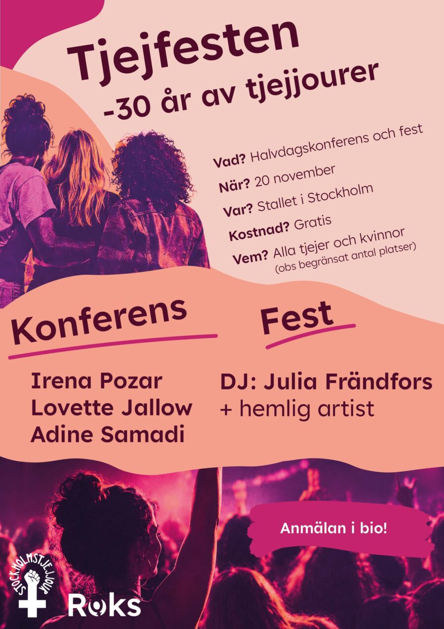 Anmälan till tjejfesten – tjejjourerna 30 år