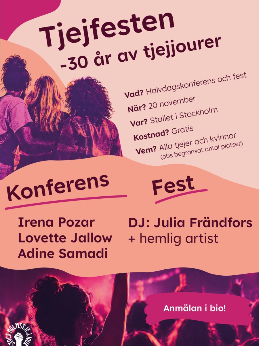 Anmälan till tjejfesten – tjejjourerna 30 år
